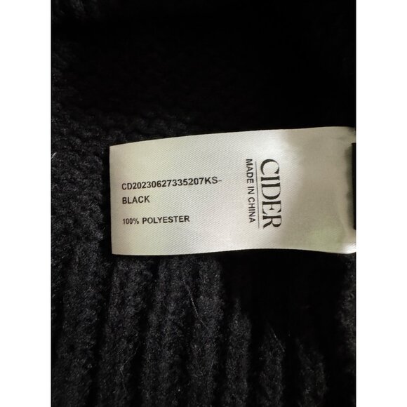 NWT Cider Womens Black Cropped Cardigan Crochet Flower Appliques 3XL - Picture 9 of 10